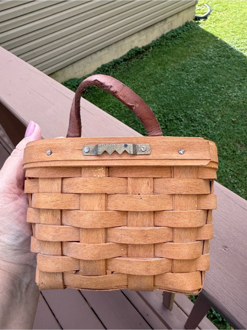 Vtg Longaberger Basket Lot of Four Hanging Wall & Hostess Herb Booking Baskets